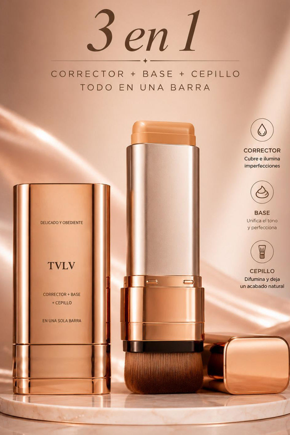 Base Premium 3 en 1 | Base + Corrector + Brocha